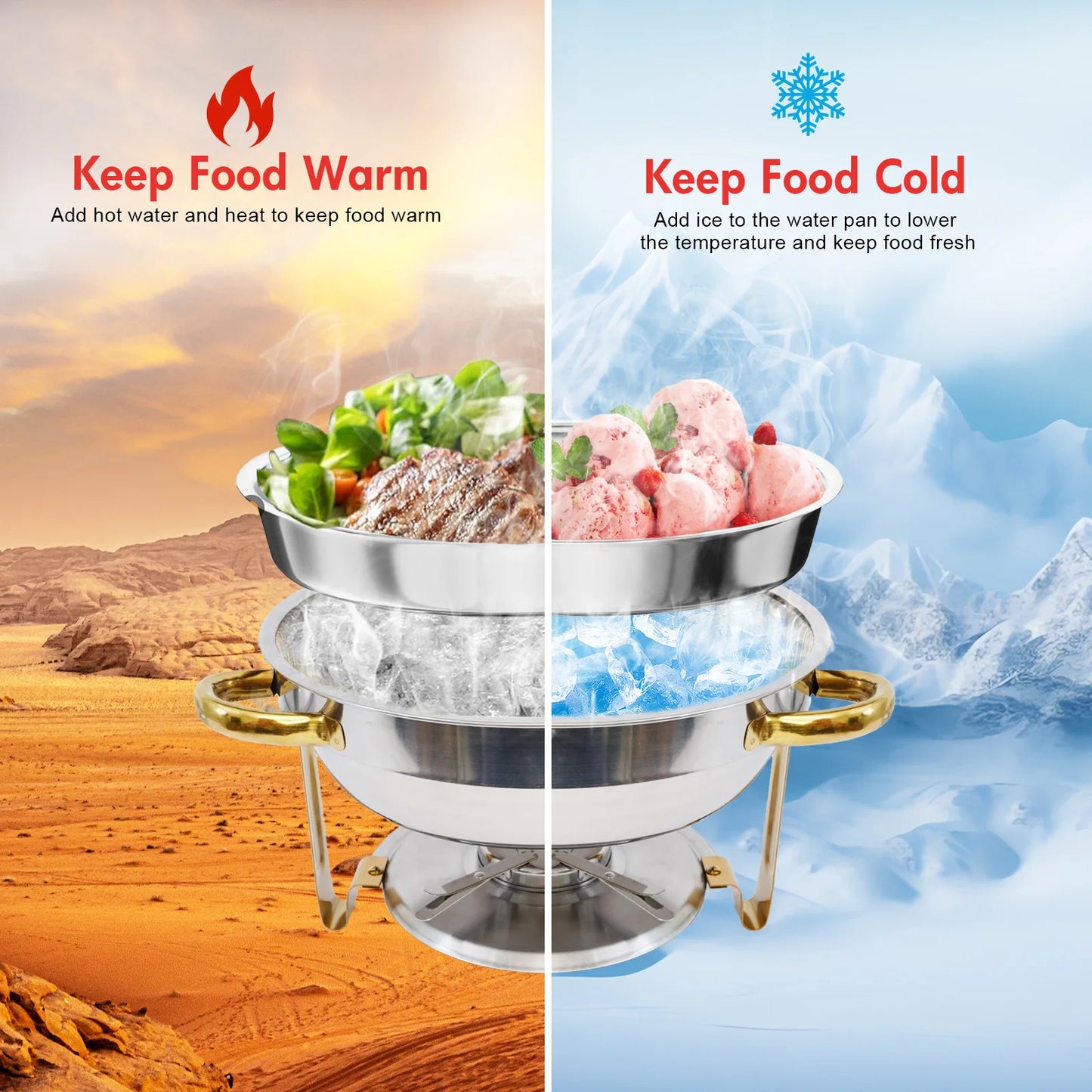 Stainless Steel Chafing Dish Buffet Warmer For Event Catering