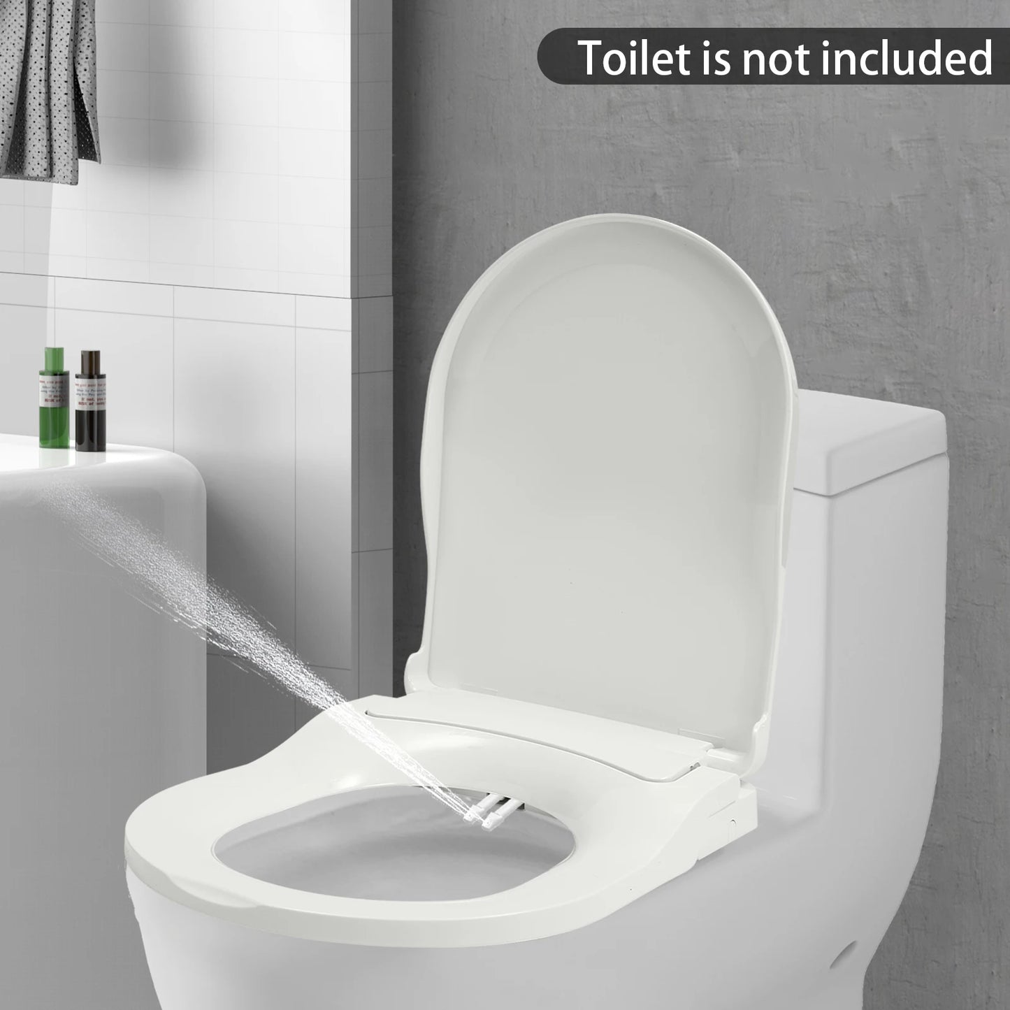 Non Electric Bidet Seat With Dual Nozzle For Elongated Toilets