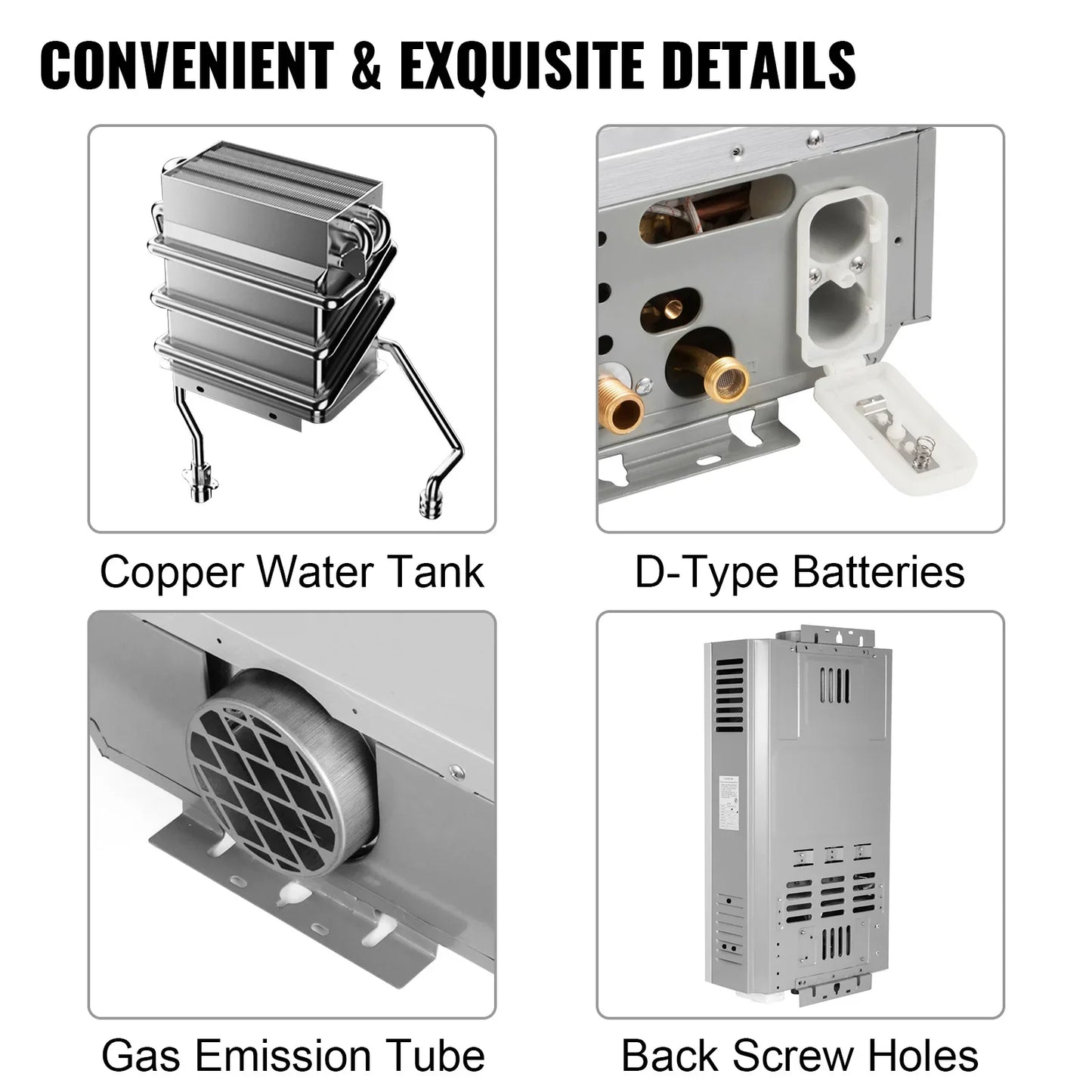 SIHAO Tankless LPG Propane Water Heater Portable Wall Mount