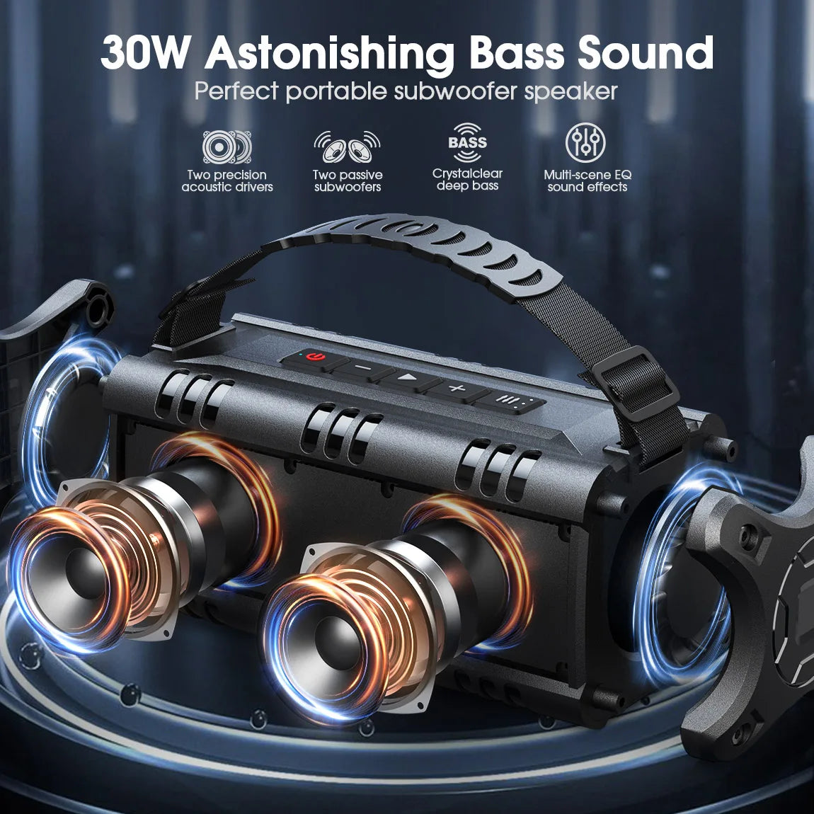 W-King D8mini 30W Bluetooth Speaker For Portable Outdoor Use