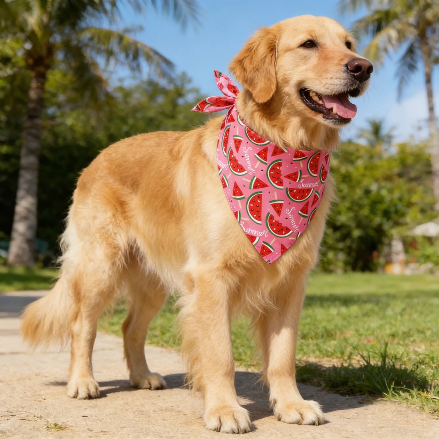 Sucado Fruit Floral Dog Bandana Washable Soft Kerchief