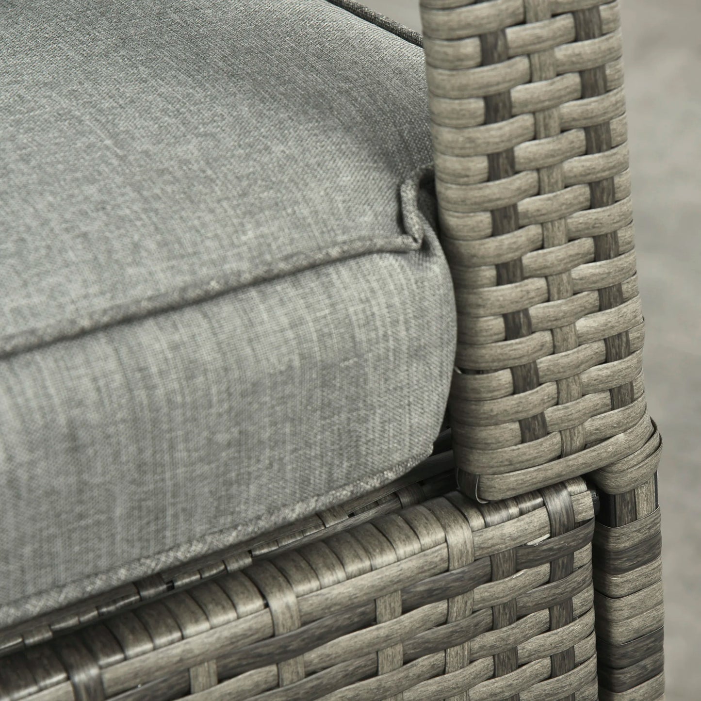 Outsunn Adjustable Wicker Sun Lounger Outdoor Recliner Chair