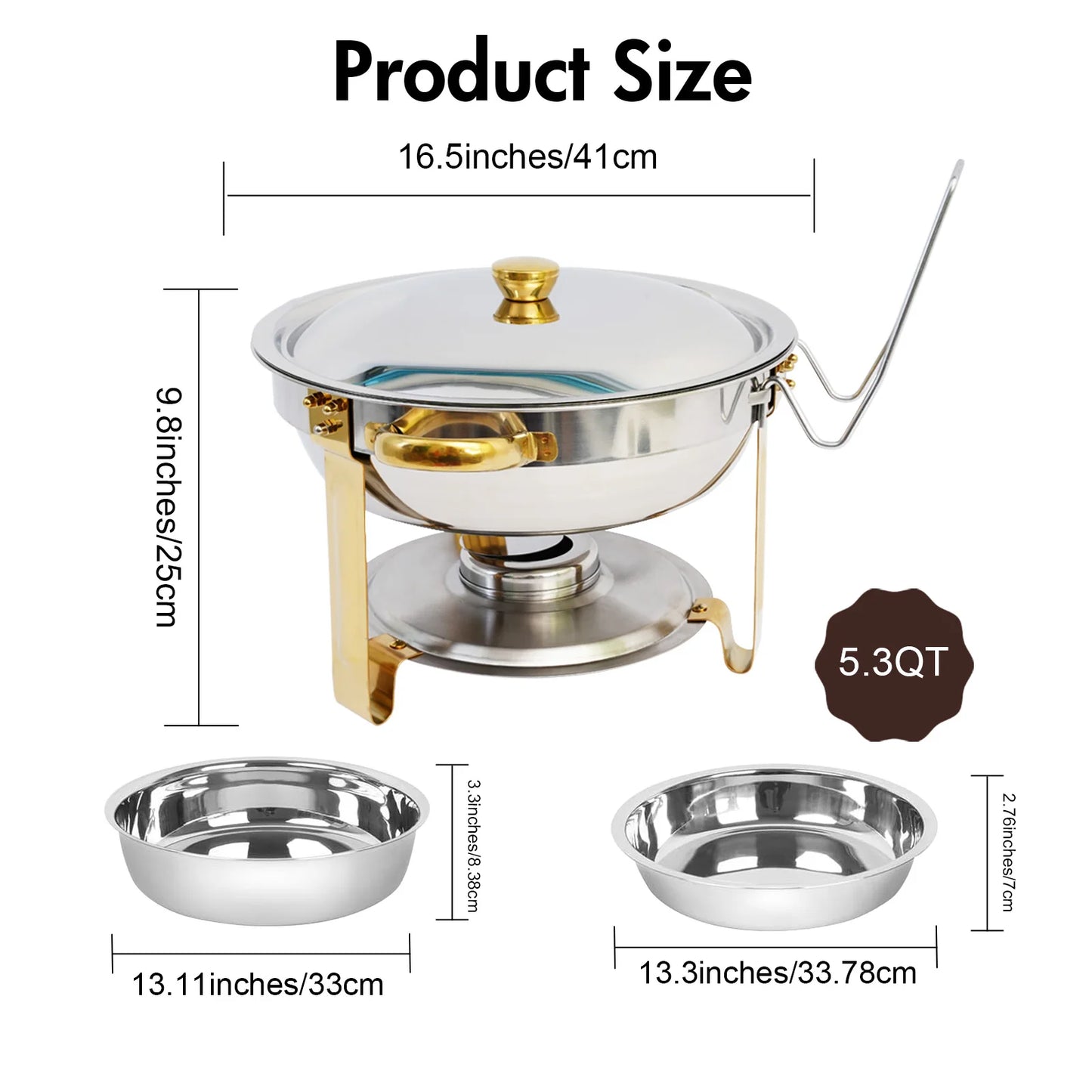 Stainless Steel Chafing Dish Buffet Warmer For Event Catering