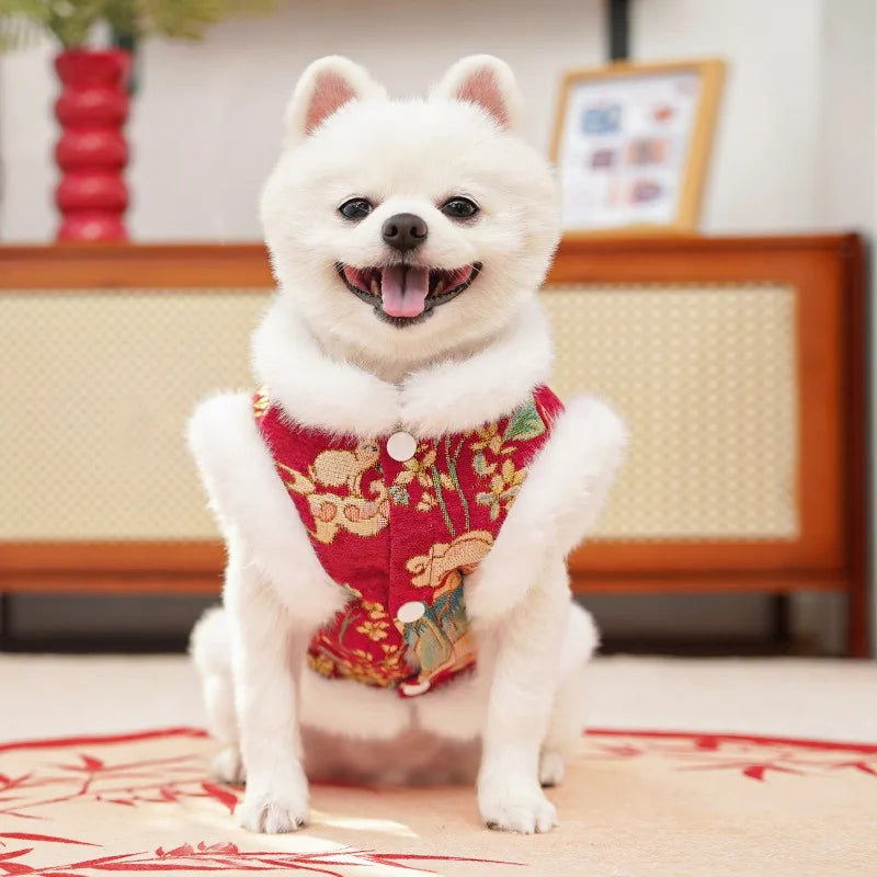 DKSTINYE Velvet Winter Pet Vest For Dogs And Cats For All Seasons