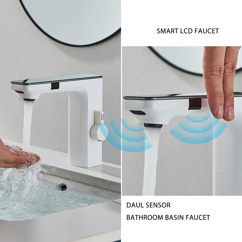 Uythner Smart Sensor Basin Faucet Digital Display Touchless