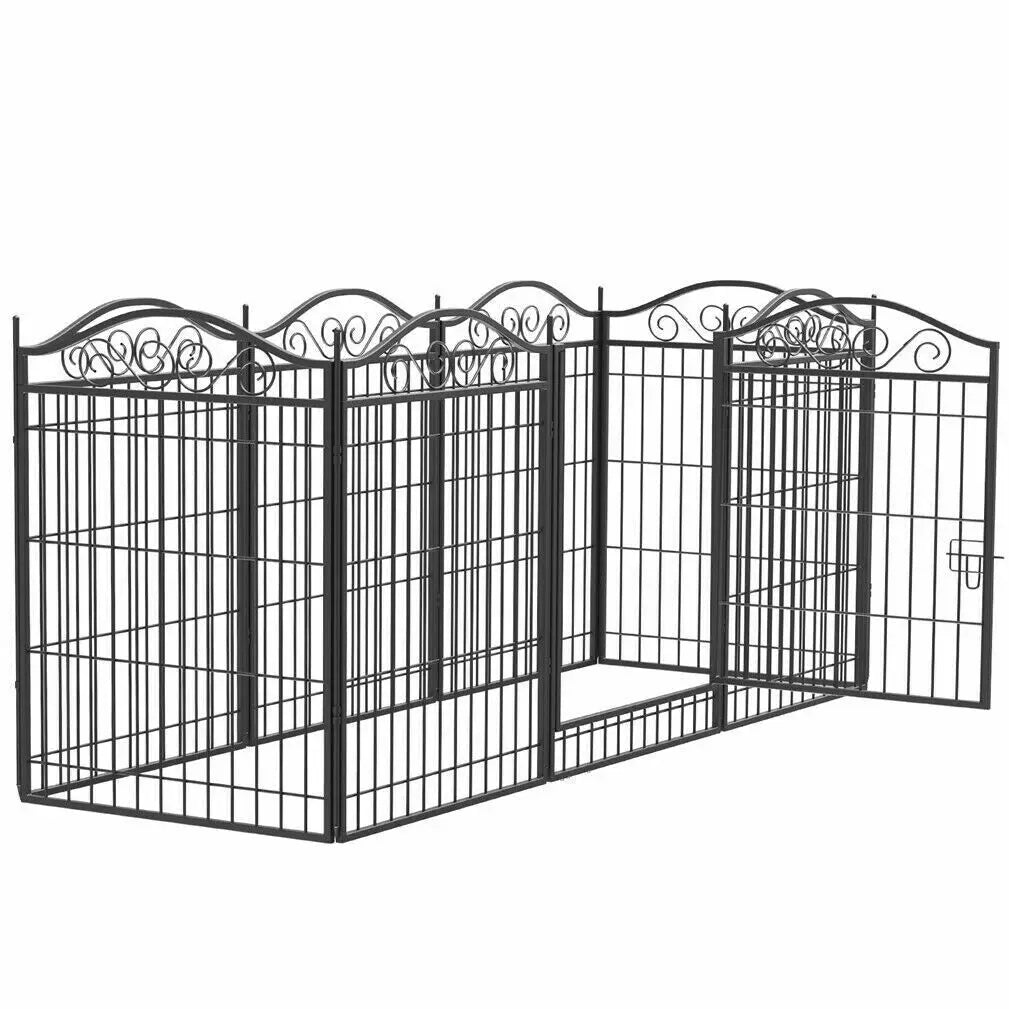 BINGOPAW Heavy Duty Metal Dog Playpen With Foldable Panels