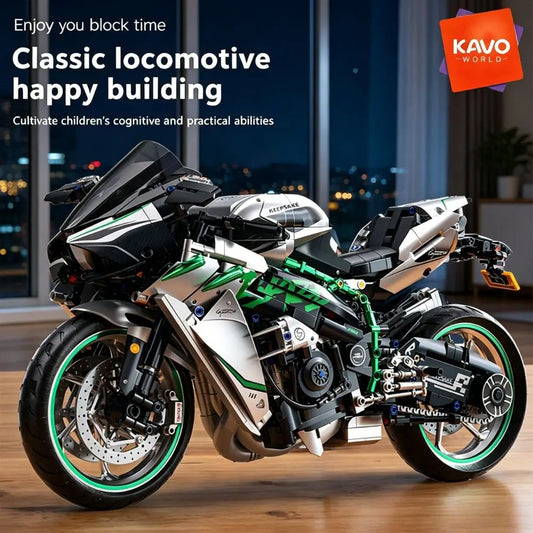 KA Kavoworld Classic Locomotive Motorcycle Building Blocks Kit
