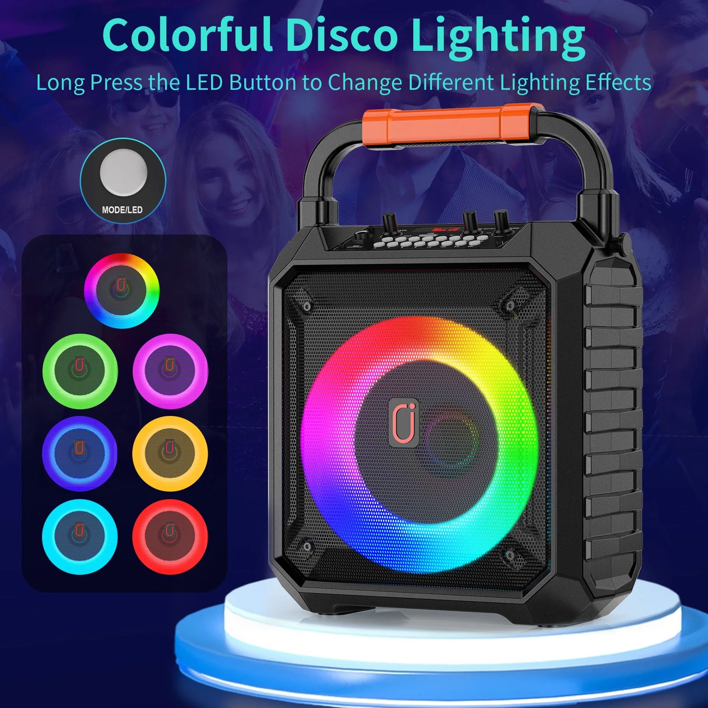 FanFun Wireless Bluetooth Karaoke Speaker With Dual Microphones