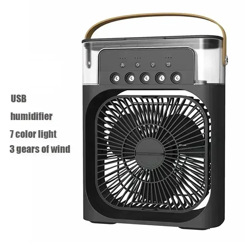 OIMG Multifunctional Humidifier Fan USB Portable Air Cooler Night Light