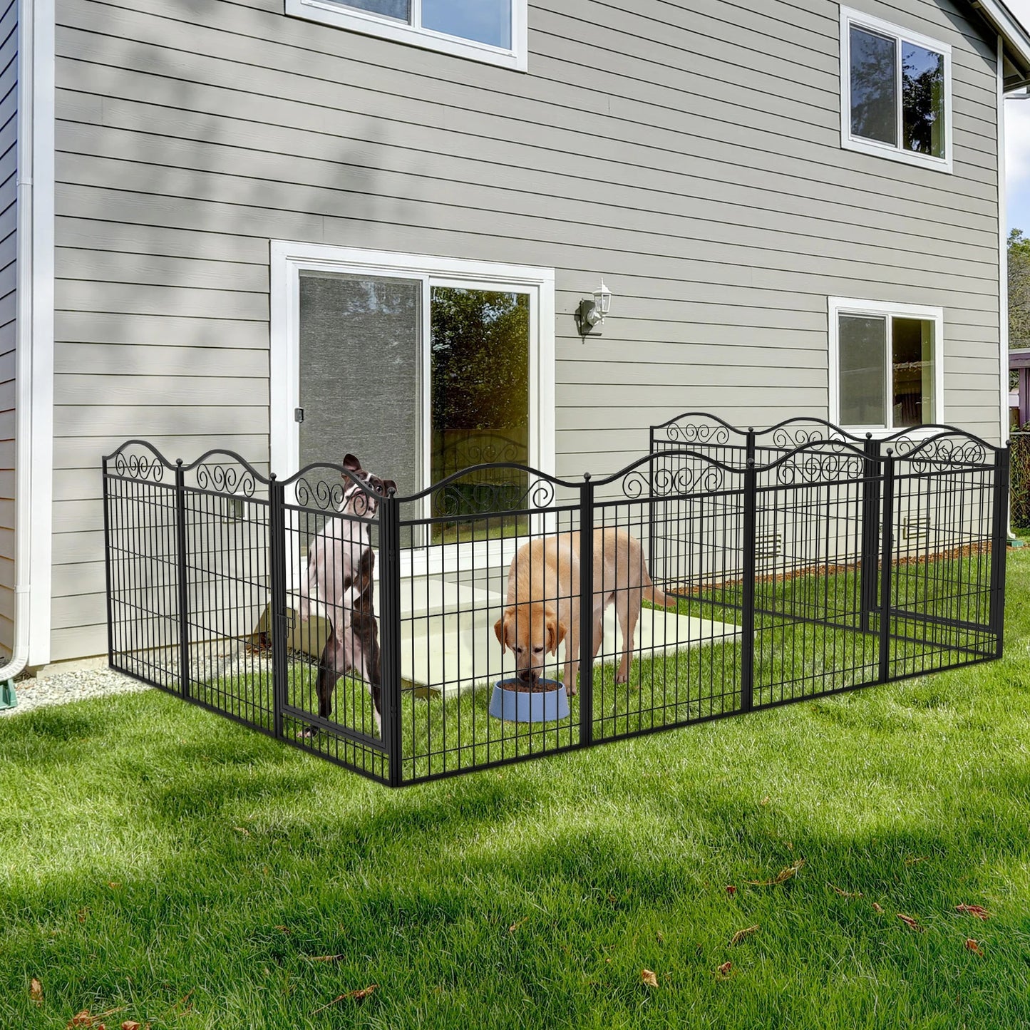 BINGOPAW 8-Panel Heavy Duty Dog Playpen For Indoor Outdoor Use