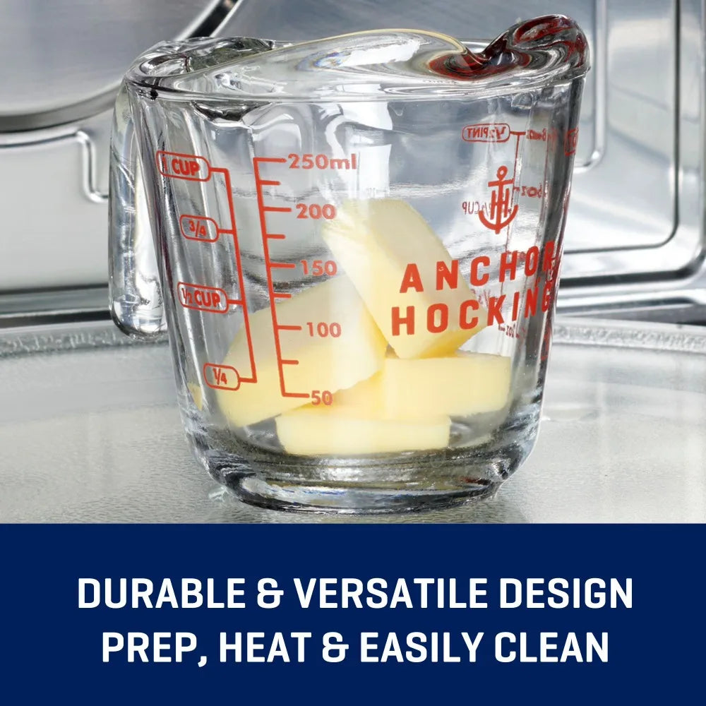 Glass Measuring Cup With Spout And Handle For Kitchen Baking