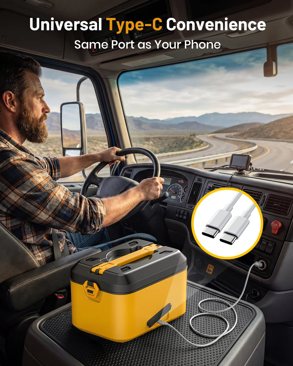 Cordless Electric Lunch Box With Custom Timer And Power Bank