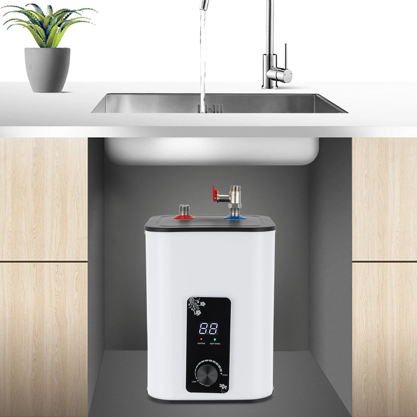 SY-8 1500W Electric Water Heater Under Sink Stainless Steel