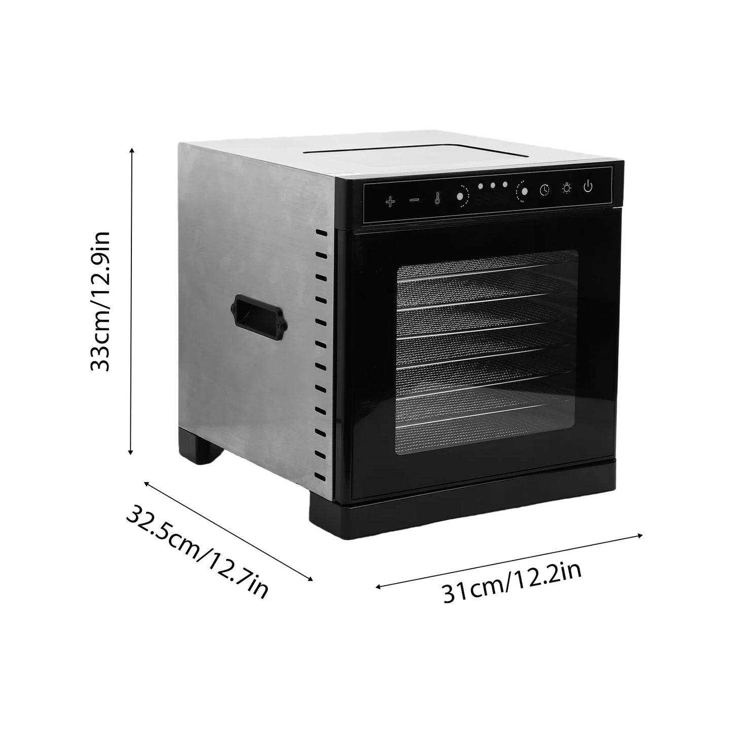 Stainless Steel Food Dehydrator With 8 Trays And LED Timer