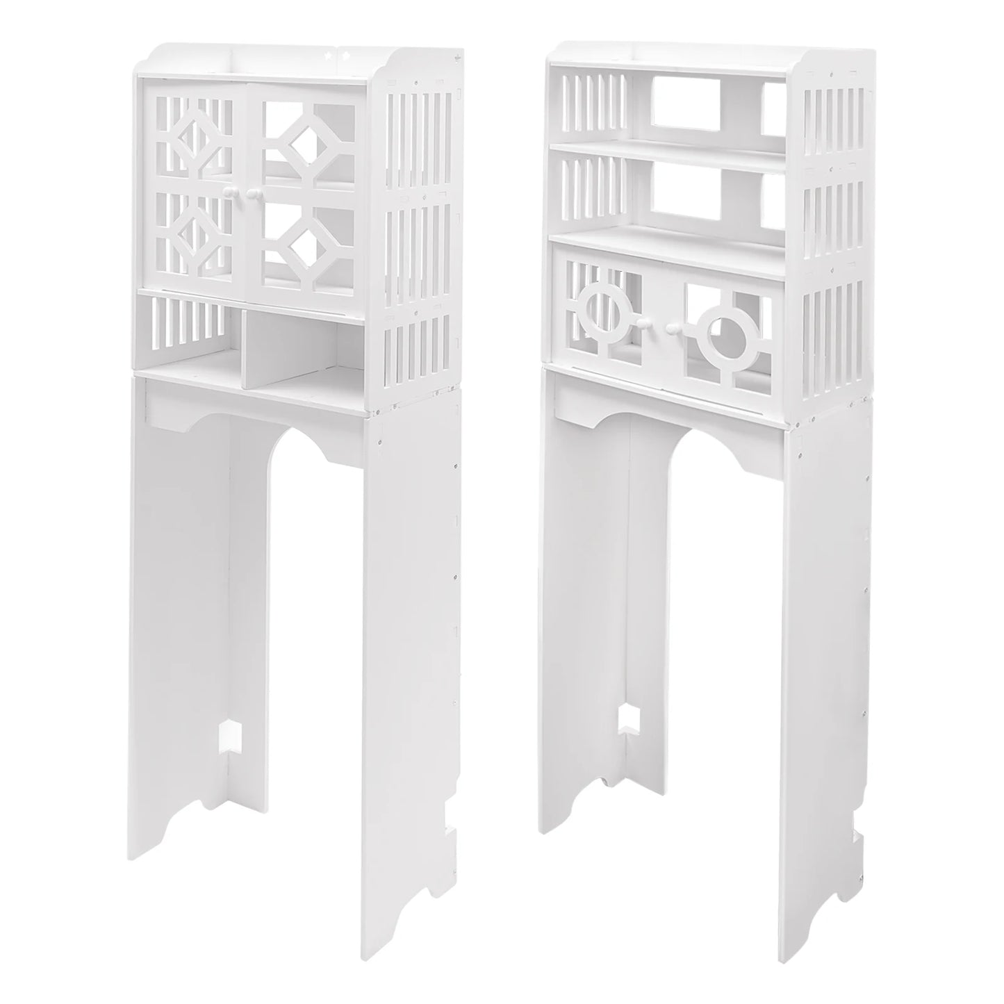 Bathroom Over Toilet Storage Cabinet Four Tier Pvc Organizer