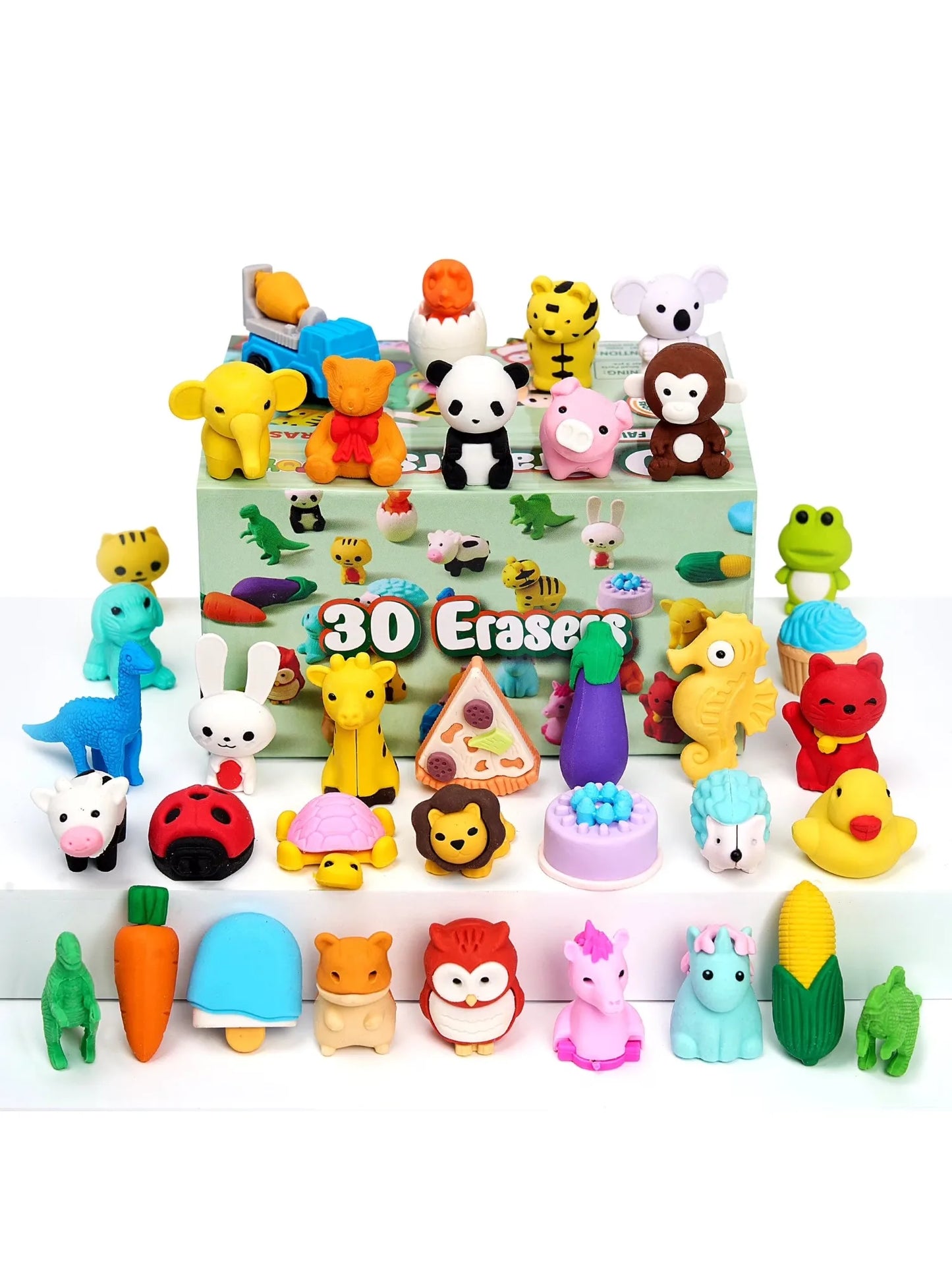 Joyfy 3D Animal Erasers Set For School Party Favors