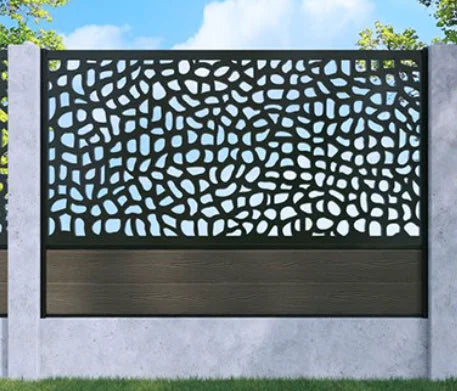 Custom Laser Cut Aluminum Garden Privacy Fence Panel With Trellis Design