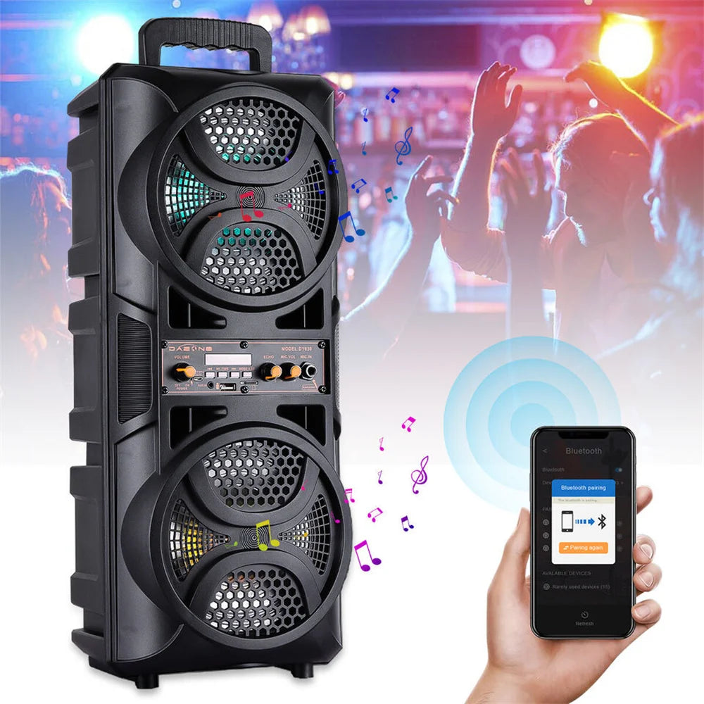 CURUK 3000W Bluetooth Portable Speaker Subwoofer With Microphone