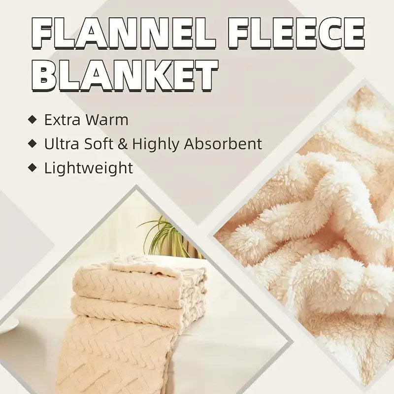 SHFY Ultra Soft 3D Plush Fleece Blanket For Cozy Warmth