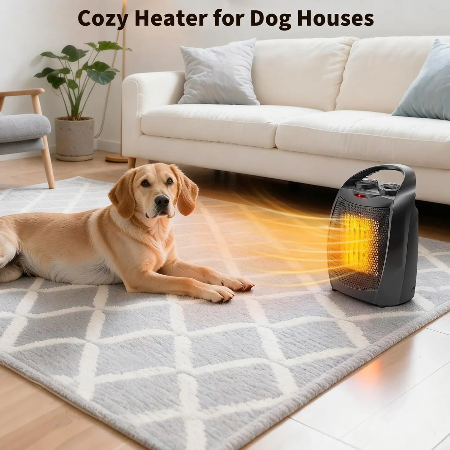 Acekool 1500W Small Space Heater For Desk With Thermostat
