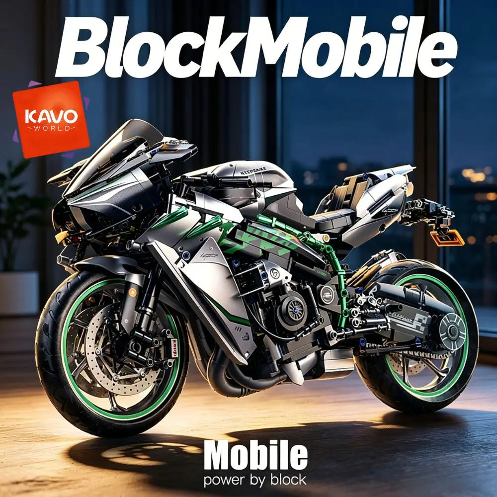 KA Kavoworld Classic Locomotive Motorcycle Building Blocks Kit