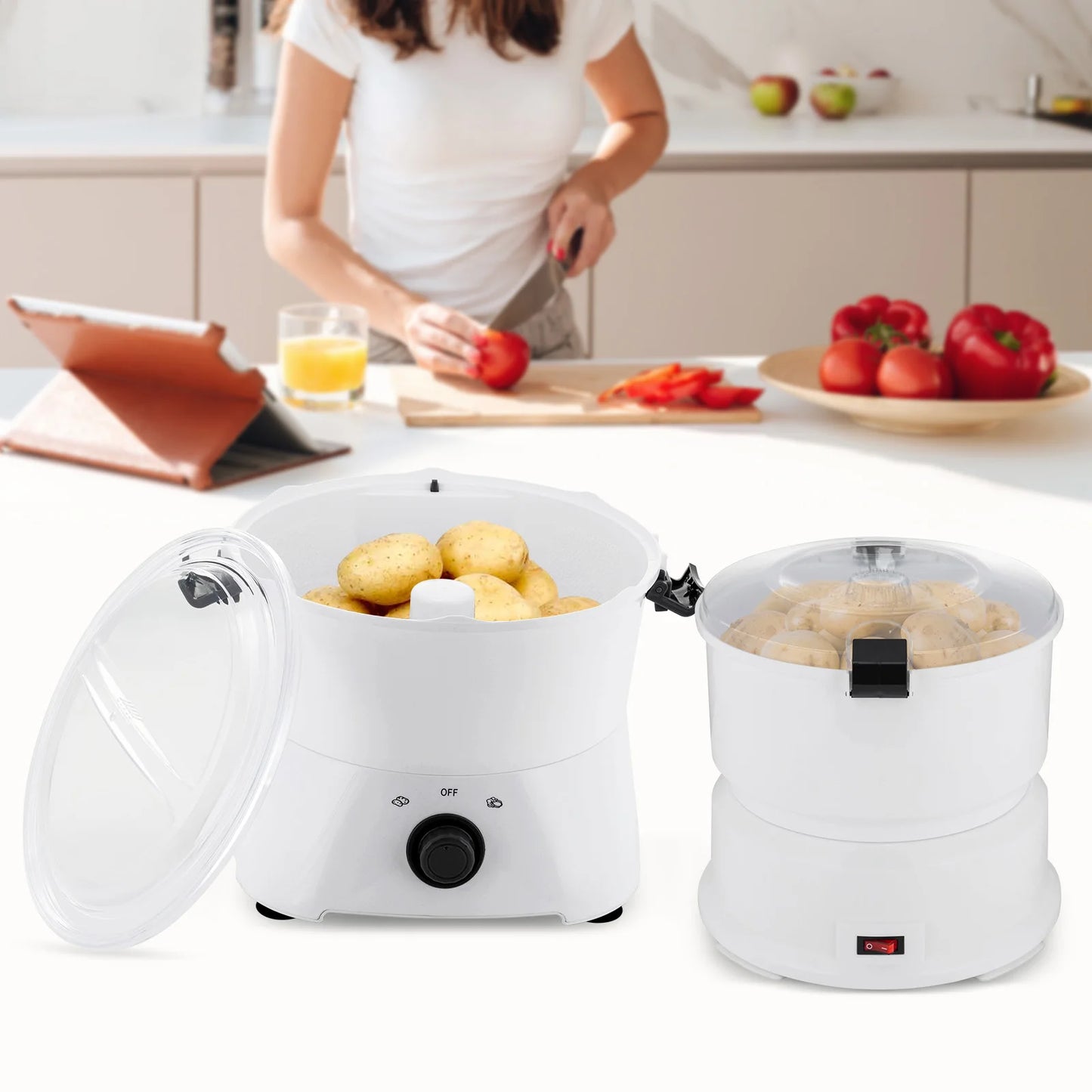 85W Automatic Potato Peeler With One Button Drive Commercial