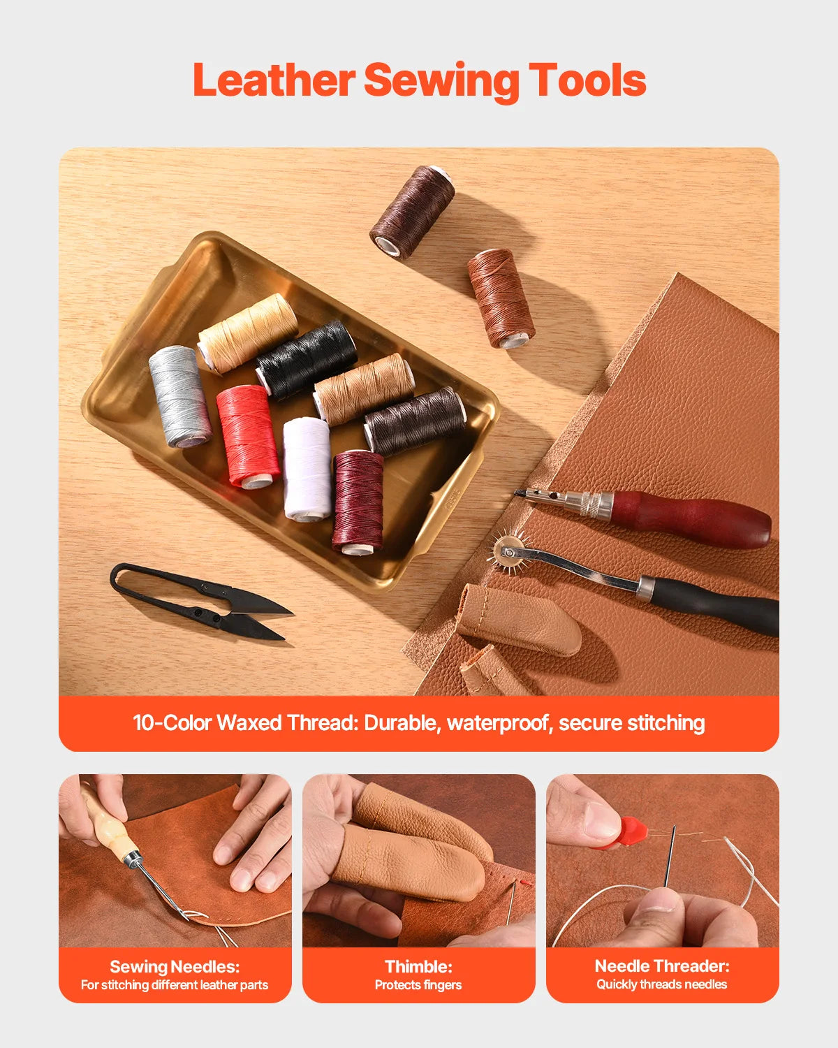 SucceBuy Leather Working Tools Kit 38/59/61/72/92 Piece Set