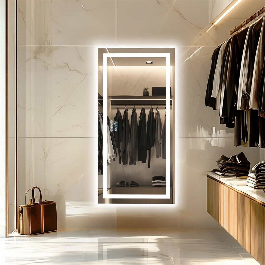 LUVODI Bluetooth LED Bathroom Mirror With Defog And Speaker