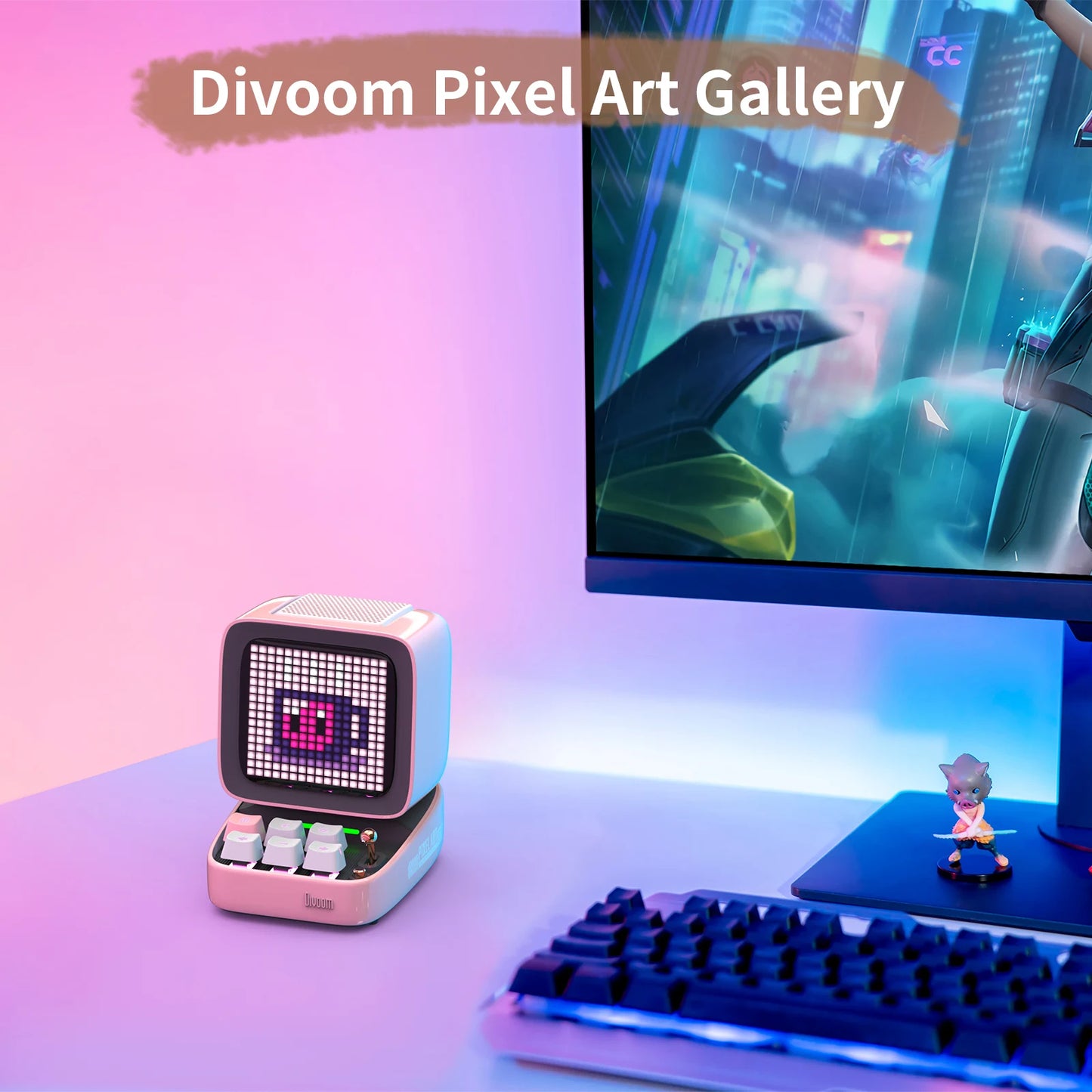 Divoom Ditoo Pro Retro Pixel Art Bluetooth Speaker LED Display Alarm Clock