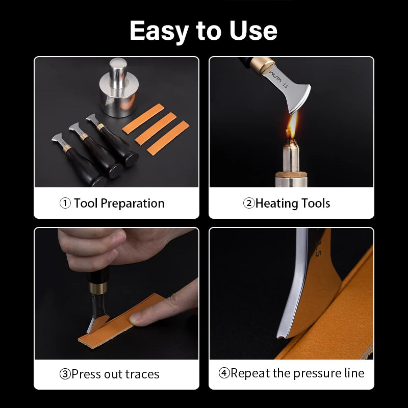 WUTA Leather Edge Creaser Beveler for Professional Leather Craft
