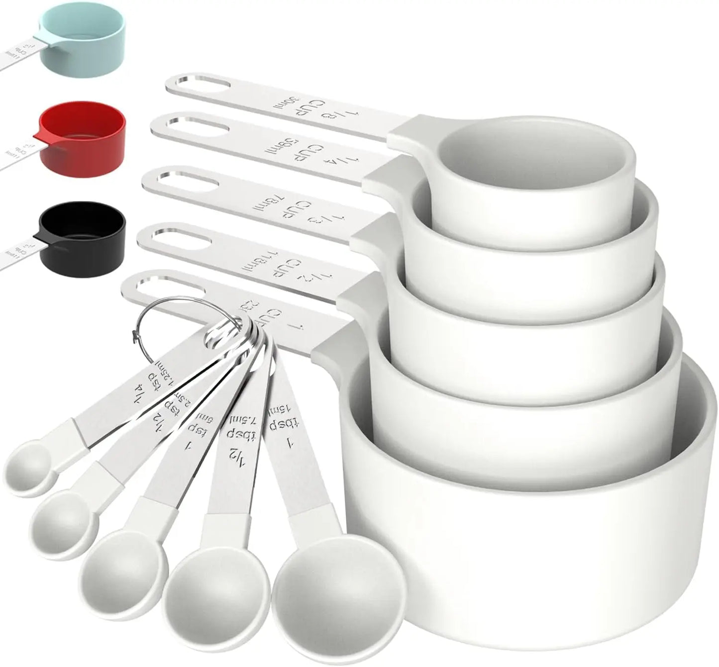 Stainless Steel Measuring Cups And Spoons Nesting Set With Handles