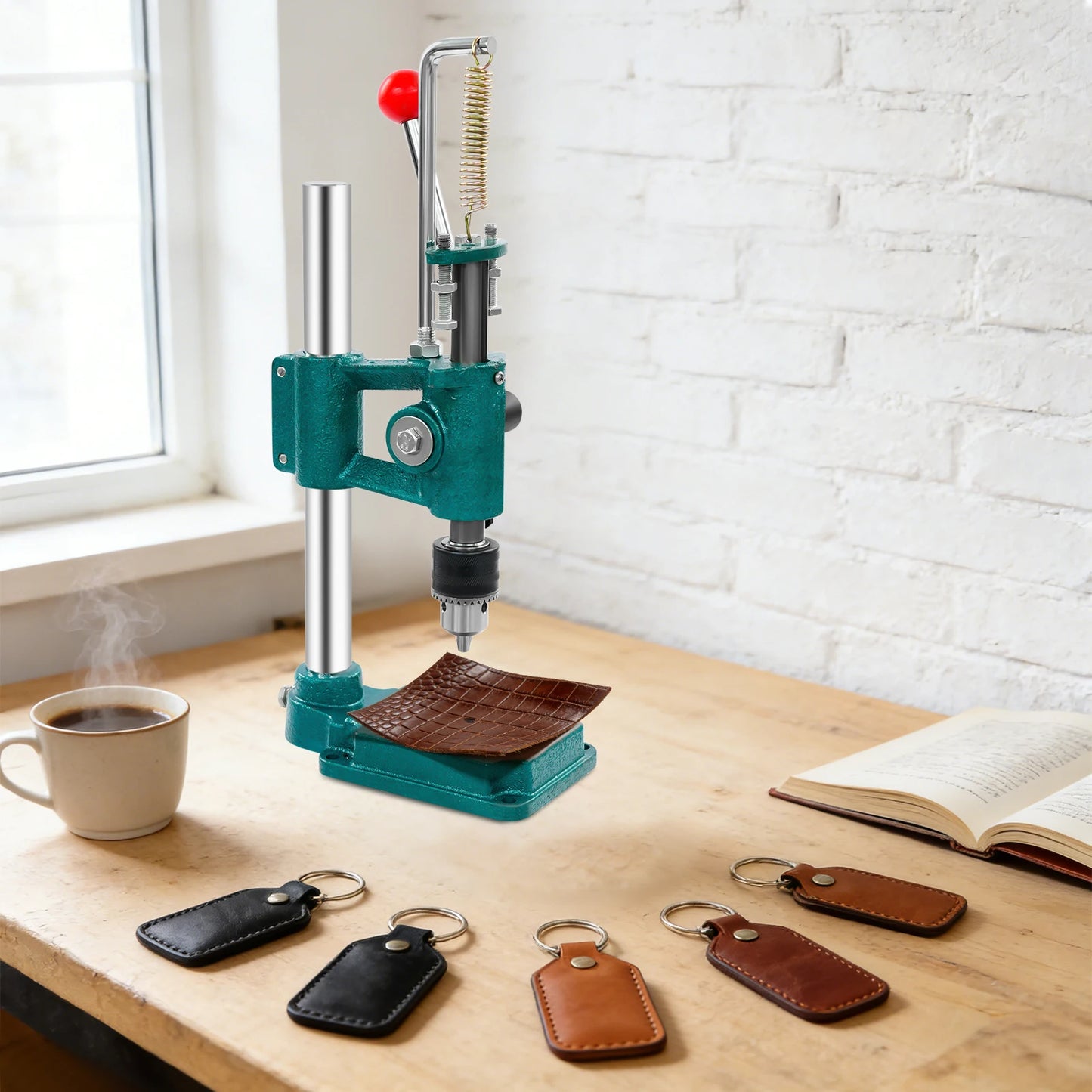 Bymaocar Manual Leather Hole Puncher Adjustable Punching Tool For DIY