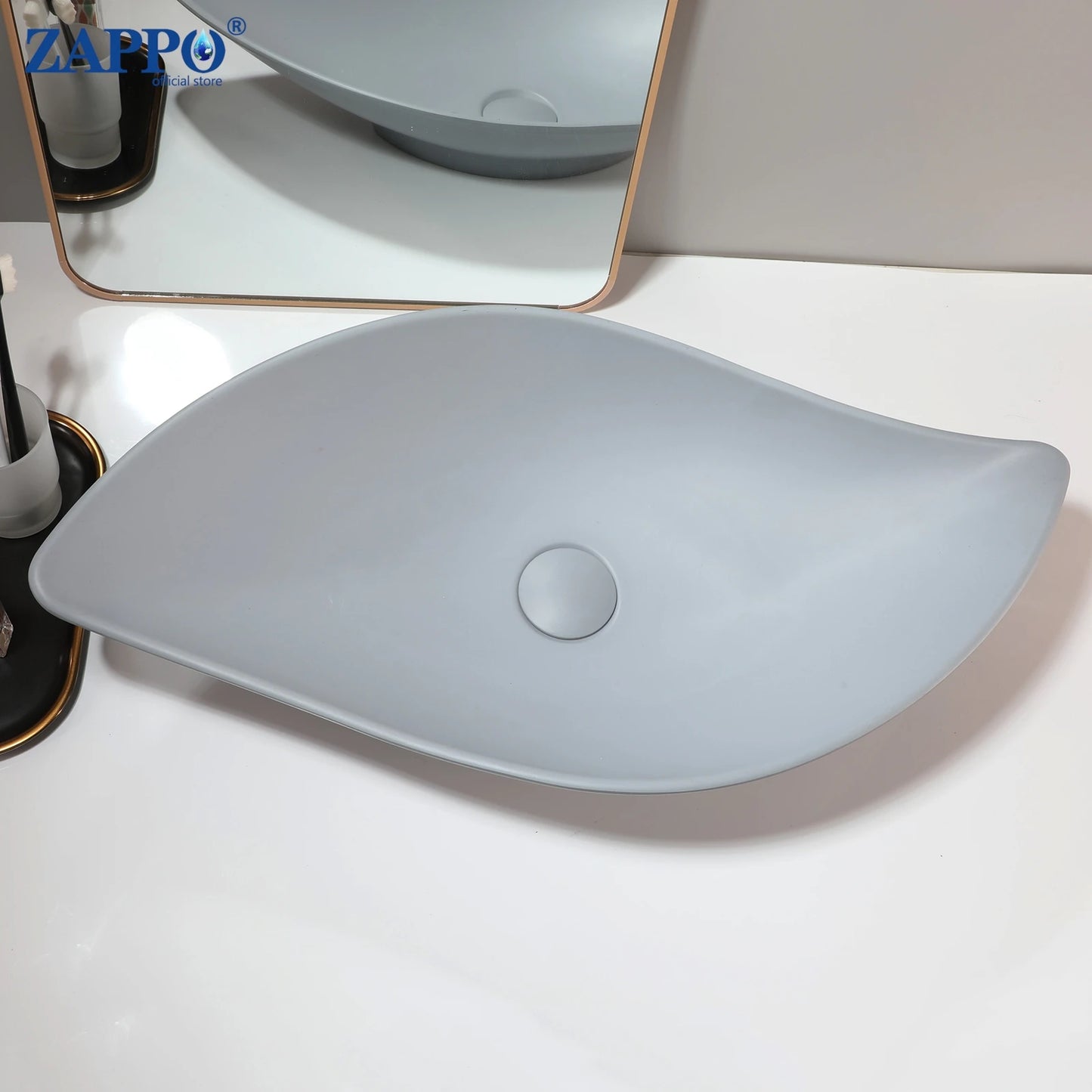 Mekkala Stone Resin Vessel Sink with Drain for Bathroom