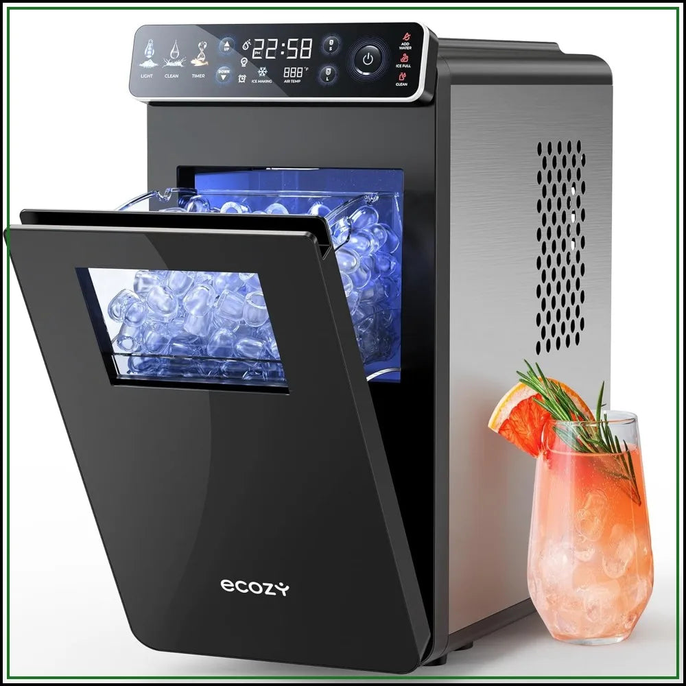 Countertop Ice Maker Ultra Slim With Full Color Panel Timer