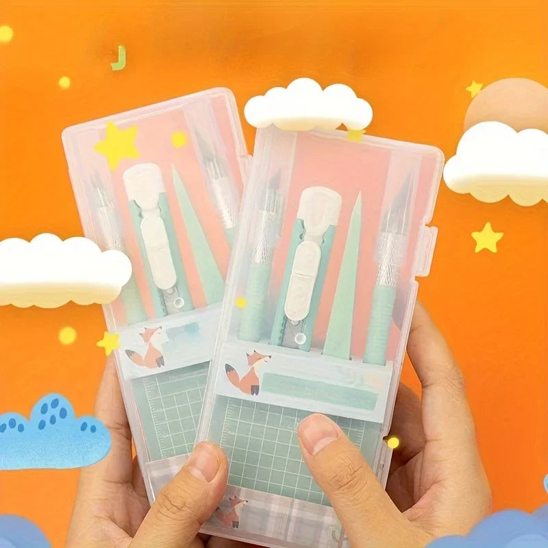 Professional Scrapbook Craft Tool Set With Knives And Tweezers