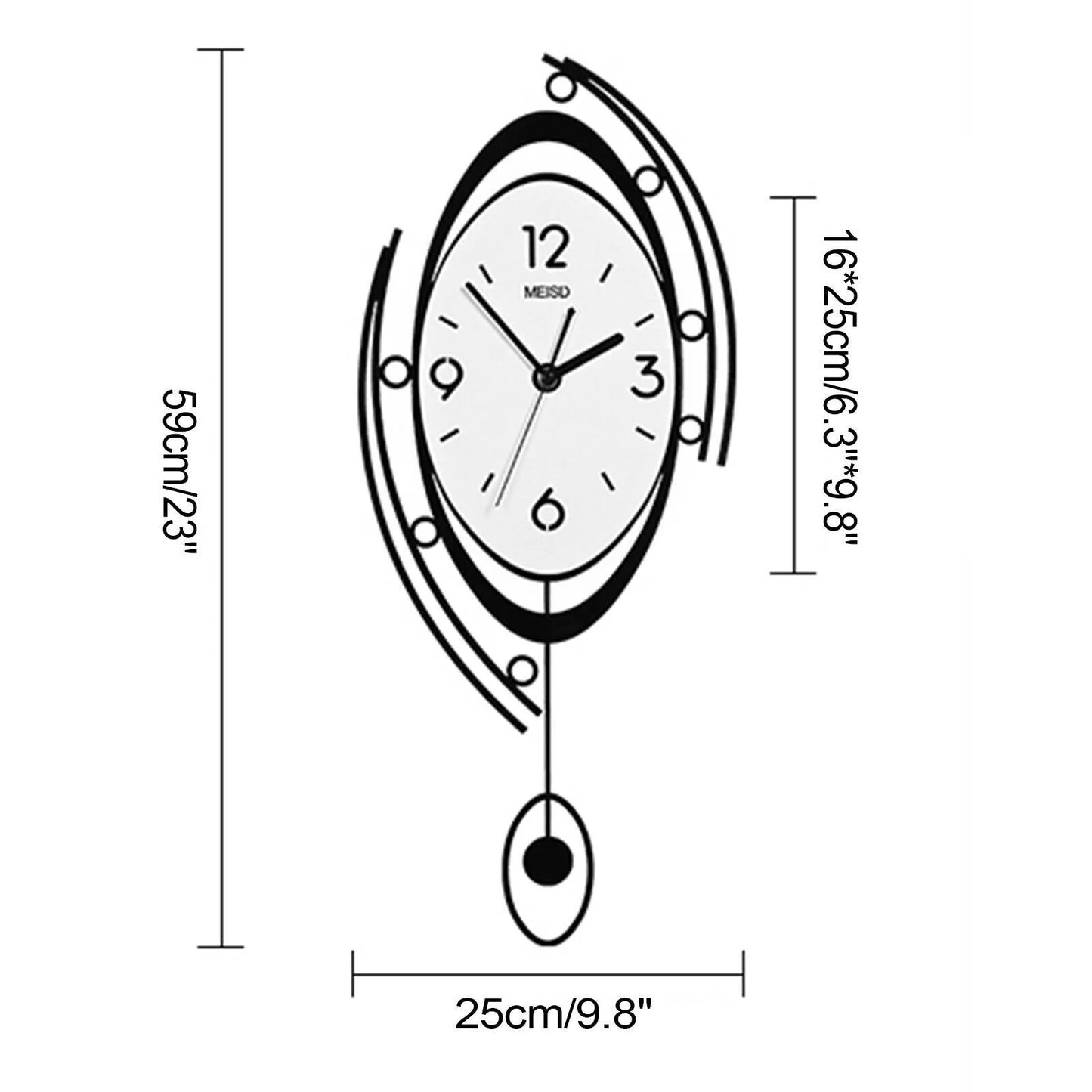 Modern Nordic 3D Wall Clock For Living Room Home Decor