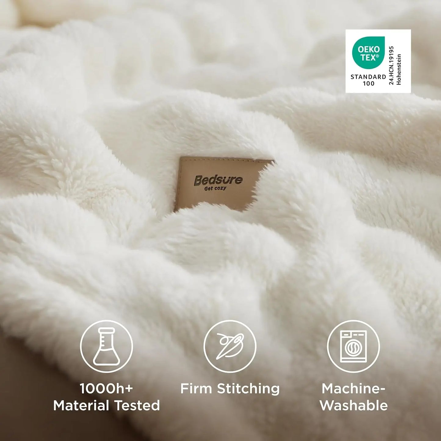 3D Fleece Bubble Blanket for Couch Sofa Cozy Cloud Throw