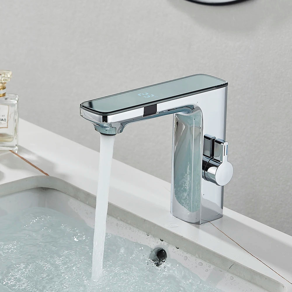 Uythner Smart Sensor Basin Faucet Digital Display Touchless