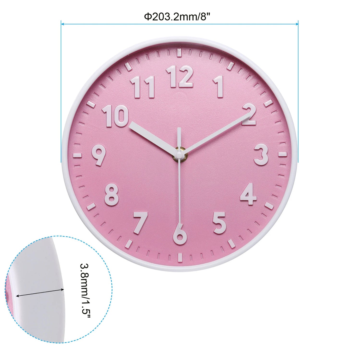 UXCELL Wall Clock Quartz Silent Battery Operated For Office Bedroom