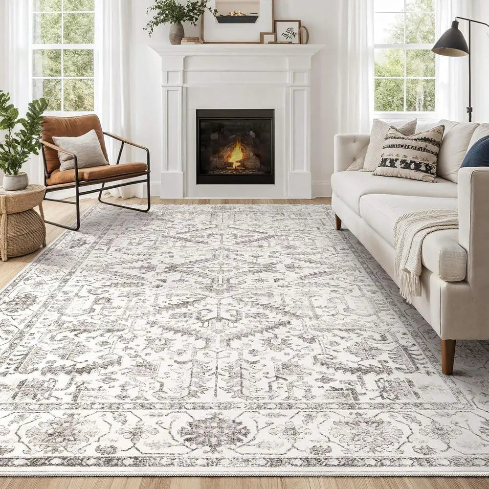 Kilim Style Non Slip Area Rug Machine Made Polyester