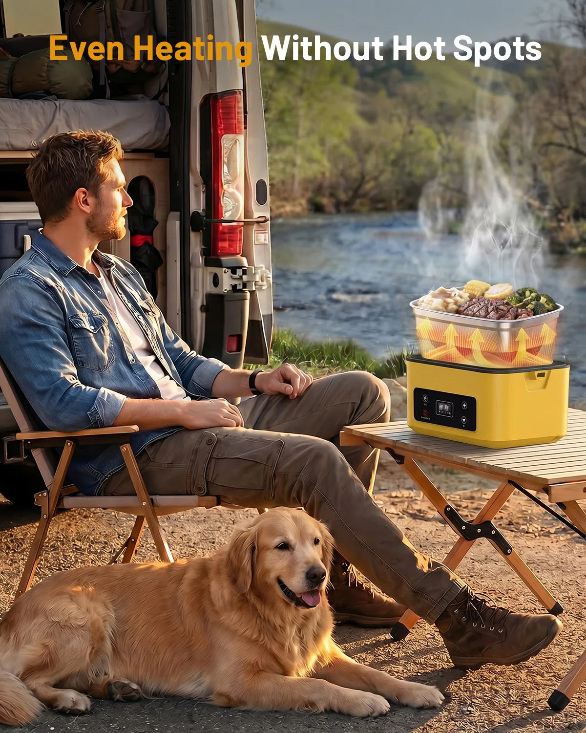 Cordless Electric Lunch Box With Custom Timer And Power Bank