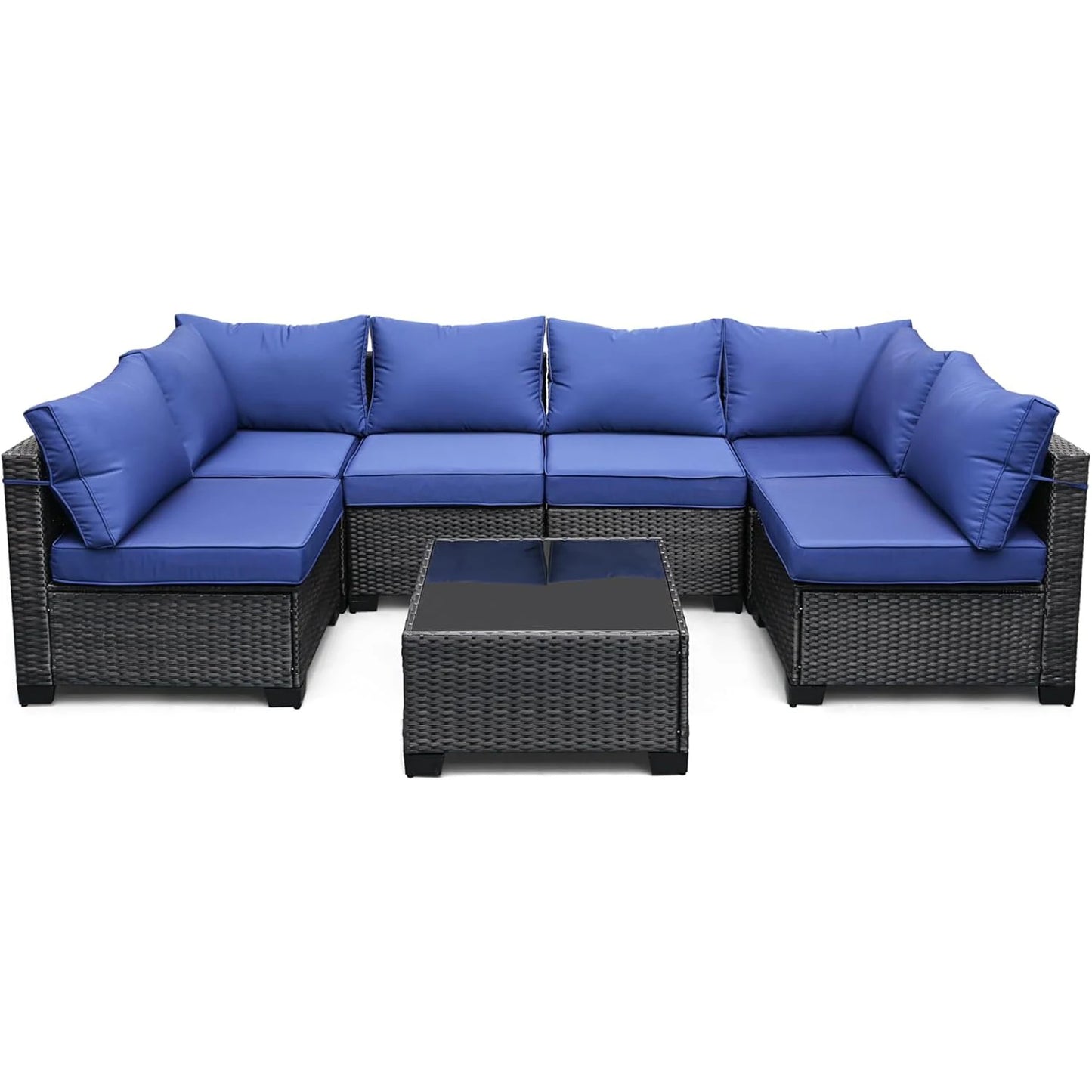 HobbyLane Modular Outdoor PE Rattan Wicker Sectional Sofa Set