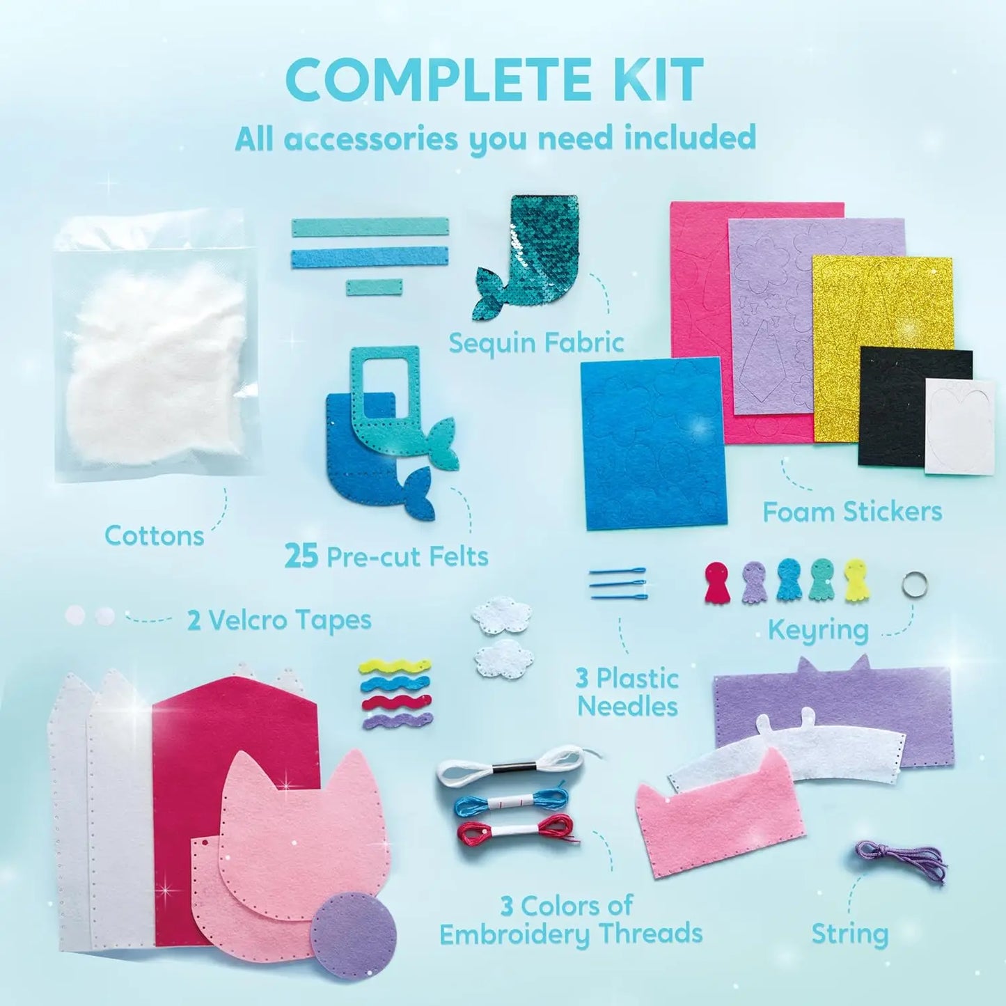 Joyfy First Sewing Kit For Kids With 7 Unicorn Projects