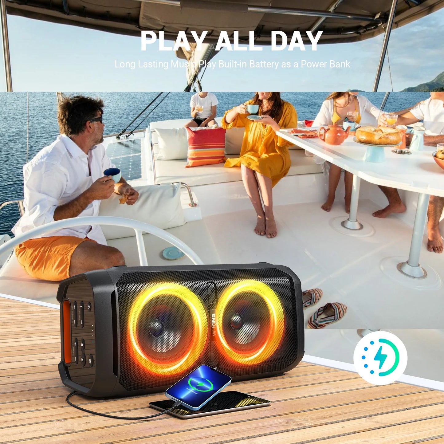 W-KING Wireless Bluetooth Speaker With Deep Bass And Waterproof Design