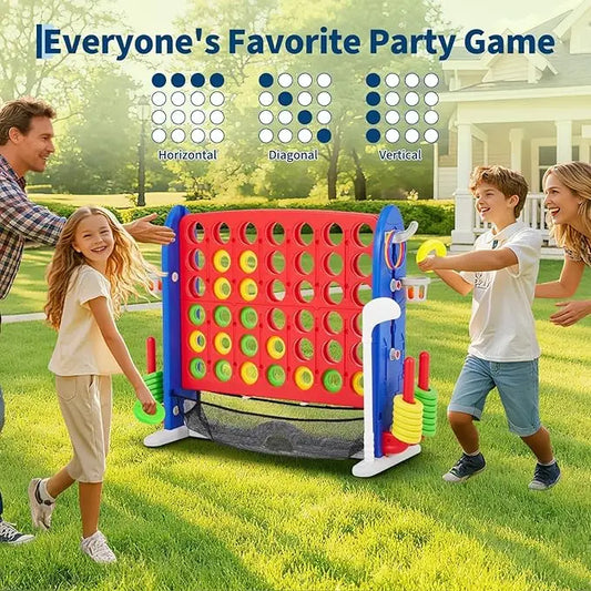 HiMISS Giant Connect 4 Outdoor Game Set With Carry Bag
