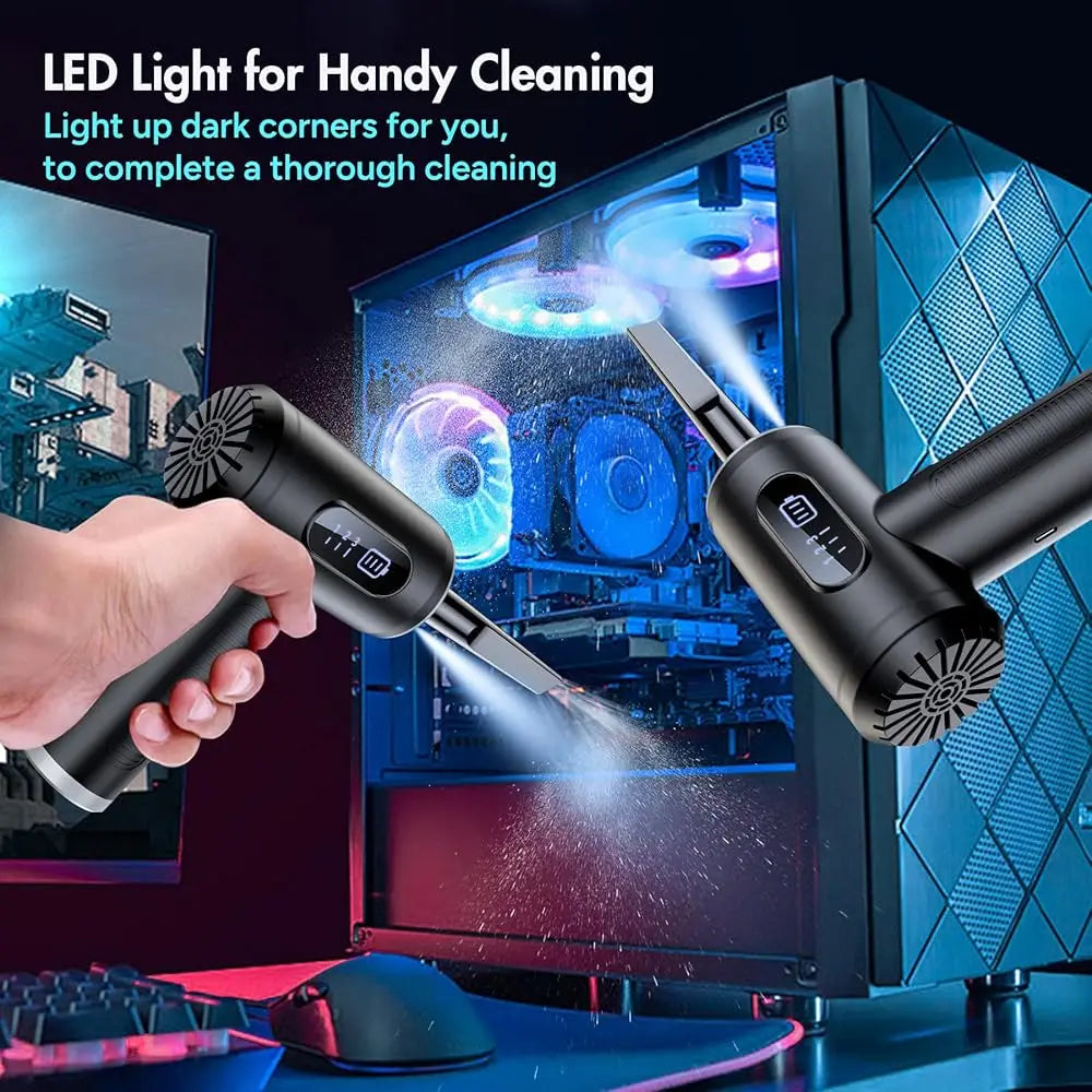 PYLV Electric 2-In-1 Cordless Air Duster and Vacuum for Electronics