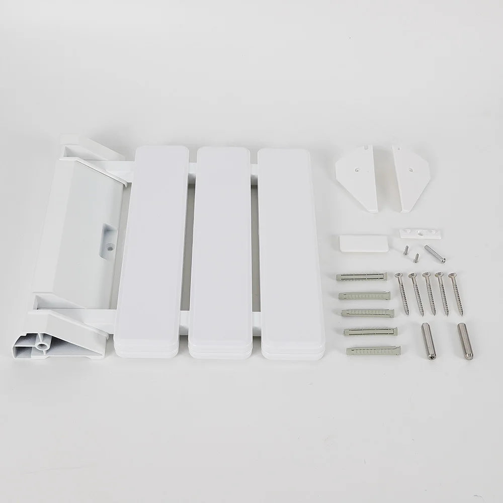 Folding Shower Seat Wall Mount Stool Supports 130kg Load Capacity