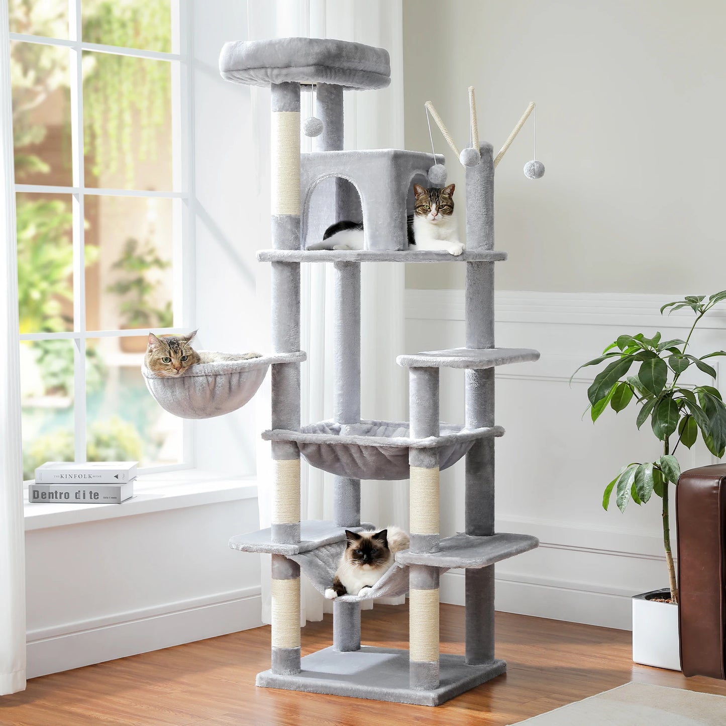 PAWZ Road Large Cat Tree Tower With Scratching Posts