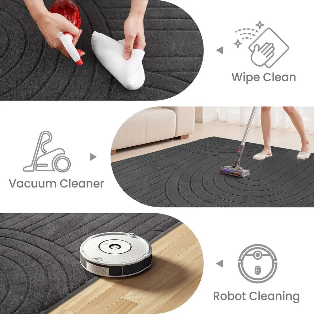 Soft Modern Indoor Area Rug Non Slip And Machine Washable