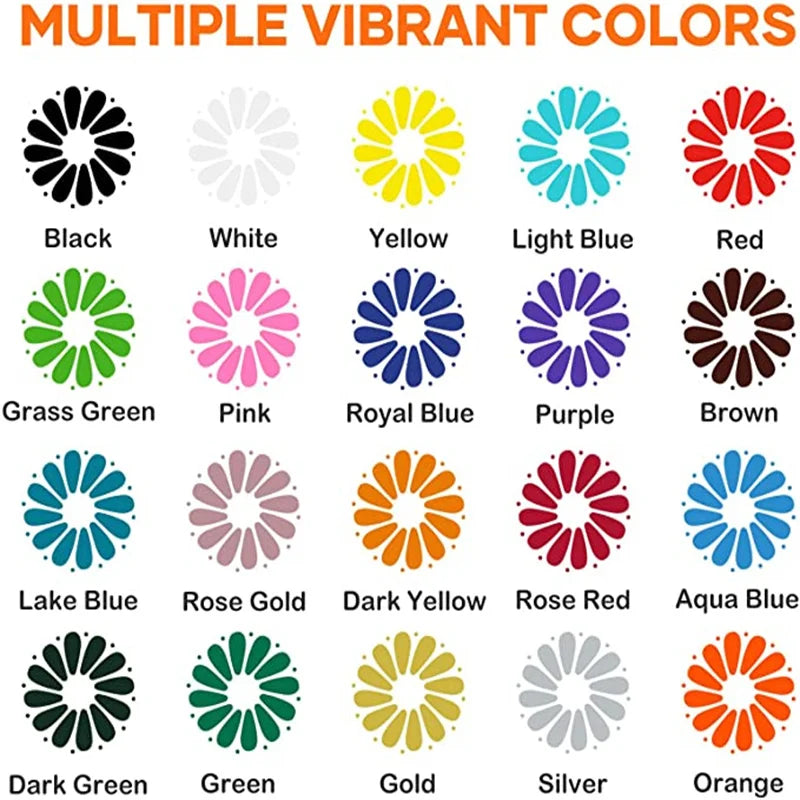 HTVRONT HTV Heat Transfer Vinyl Bundle For Tees And DIY